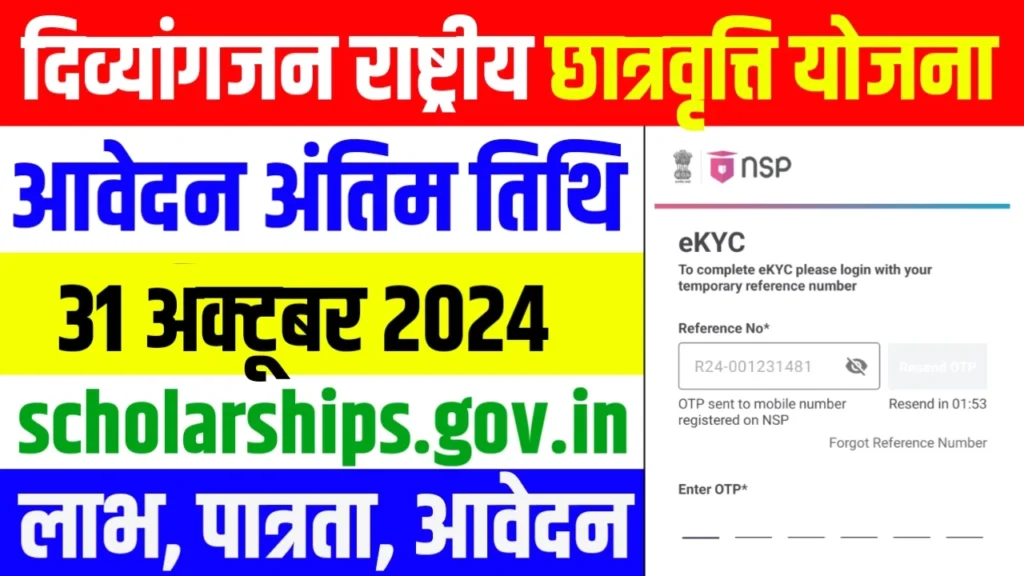 Divyang Jan National Scholarship Scheme 2024 2025