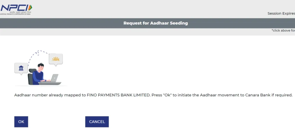 NPCI Aadhar Seeding Online