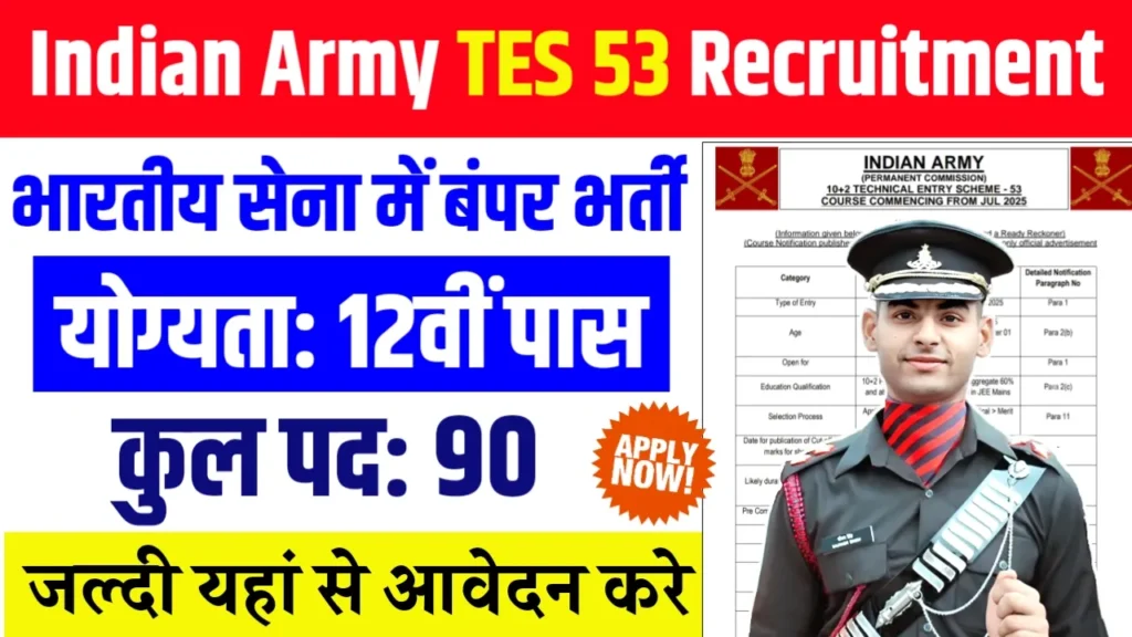 Indian Army TES 53 Recruitment 2024