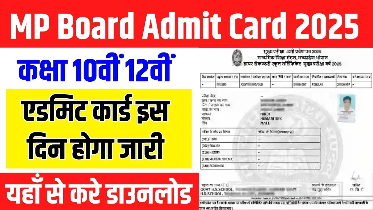 MP Board Admit Card 2025