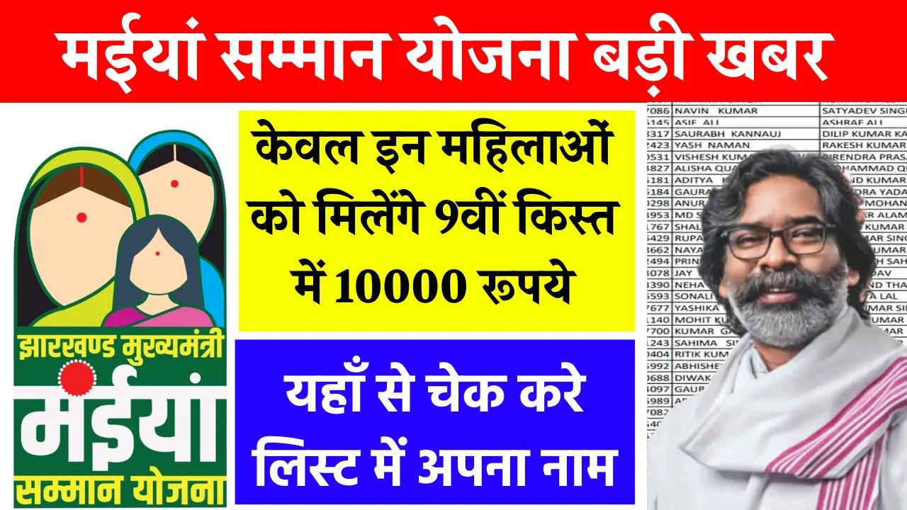 Maiya Samman Yojana 9th Installment List