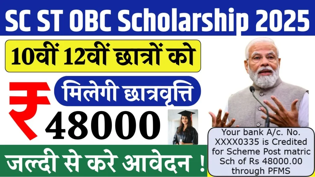 SC ST OBC Scholarship 2025