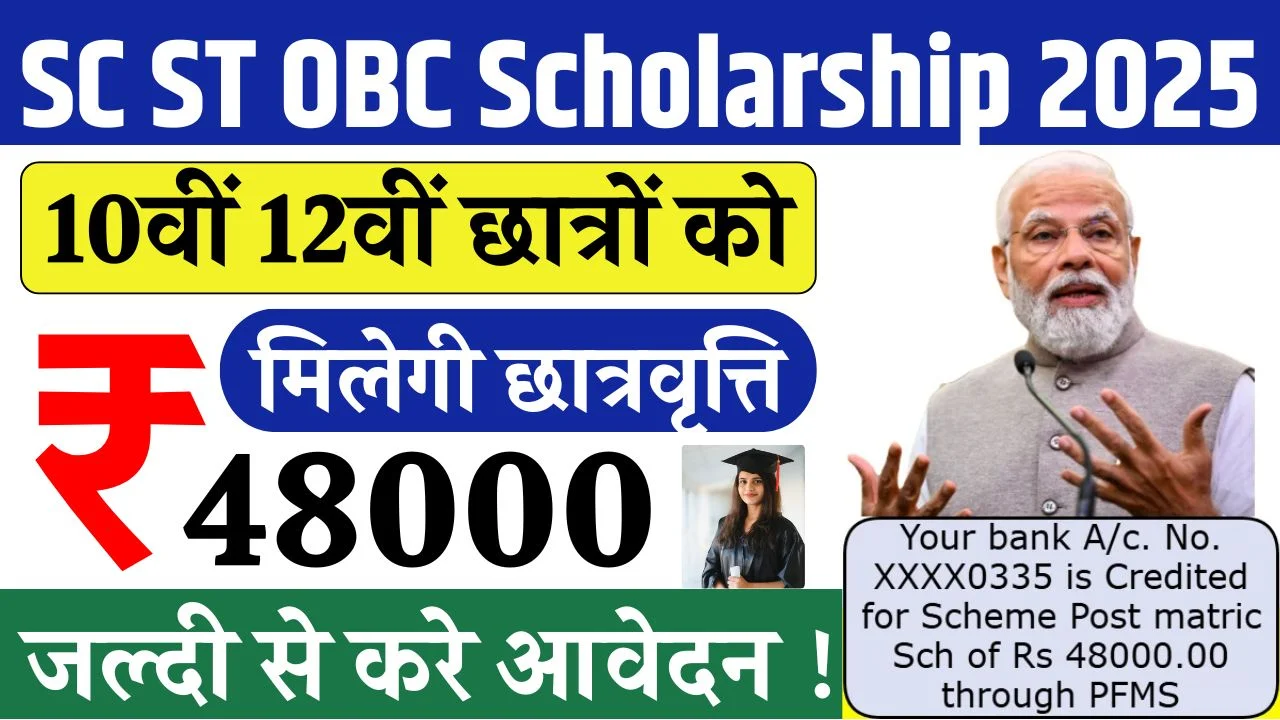 SC ST OBC Scholarship 2025