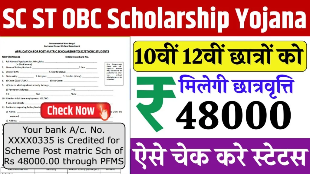 ST SC OBC Scholarship Status